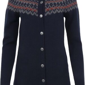 Icewear Navy Patterned Cardigan